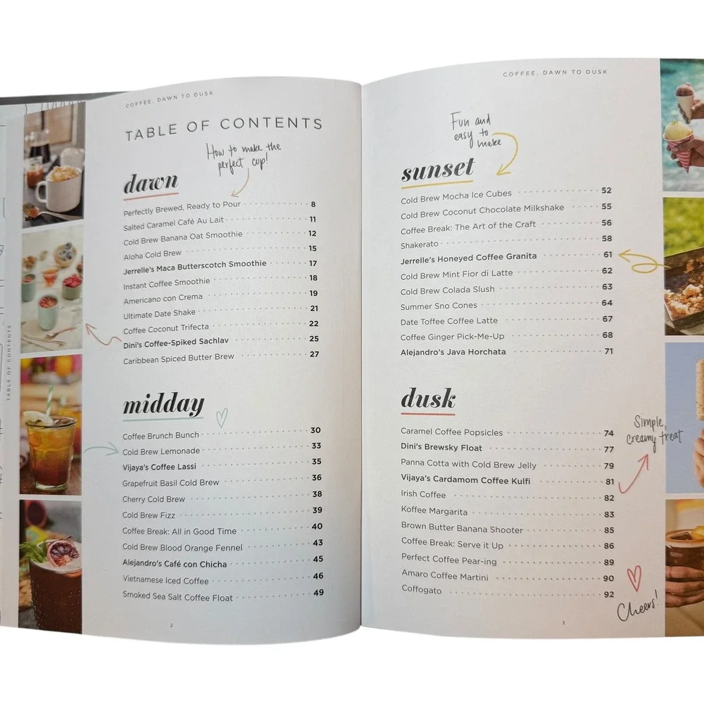 Starbucks x Tastemade Coffee Dawn to Dusk Hardcover‎ Recipe Book 2017 Collectors